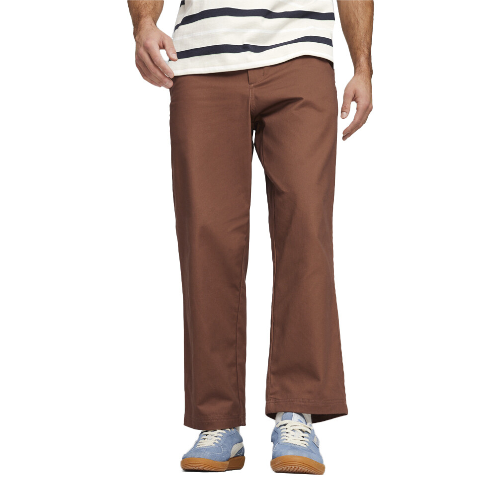 Puma Mmq Chino Flat Front Pants Mens Brown Casual Athletic Bottoms 62401782