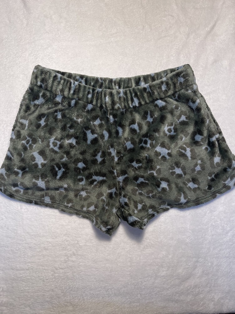 Aerie Size S Green Blue Leopard Pajama Lounge Shorts