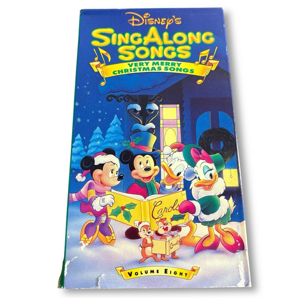 Disney’s Sing Along Songs Very Merry Christmas VHS Video Tape Vol 8 VTG