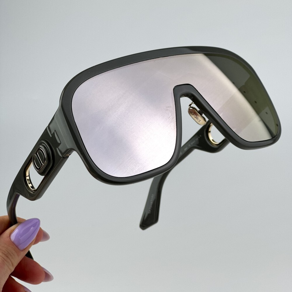 Dior Men Grey Silver Mirror Mask Sunglasses DIORBOBBYSPORT M1U 45A7 New