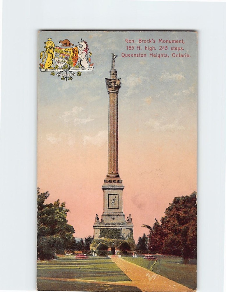 Postcard General Brock's Monument Queenston Heights Ontario Canada