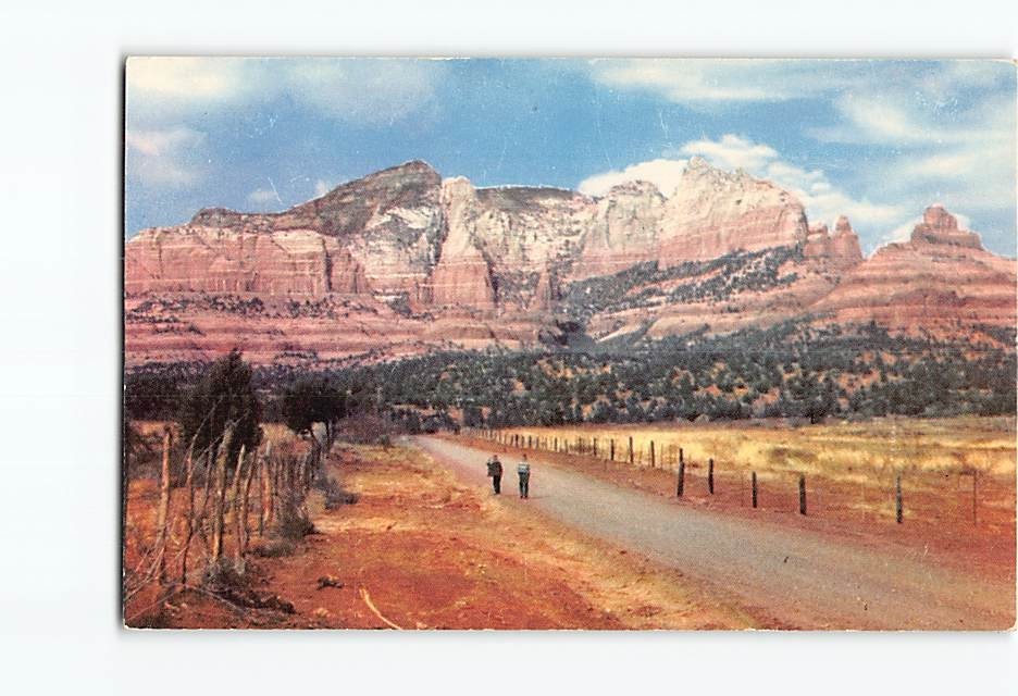 Postcard Red Sandstone Formations Oak Creek Canyon Flagstaff Arizona USA