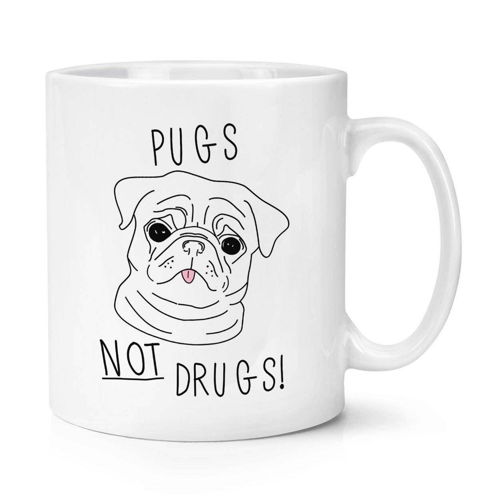 Funny Pugs Not Drugs Coffee Mug for Dog Lovers