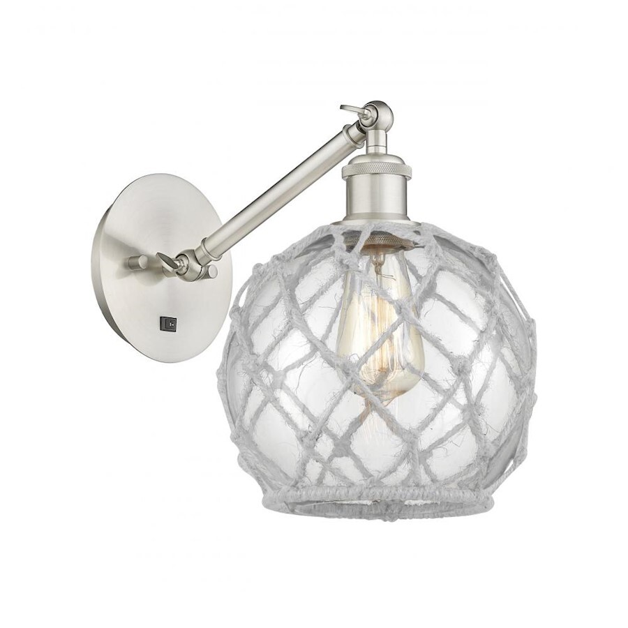 Innovative Ball Farm Rope Light 1-Lt 318 Sconce SN/CL 1W Model 317-1W-SN-G122-8RW