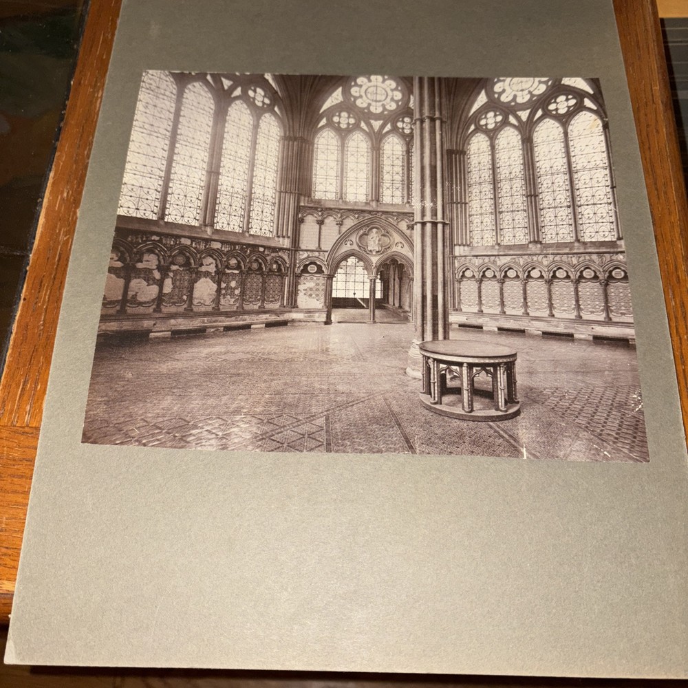 Vintage Salisbury Cathedral Chapter House Mounted English Architecture Photo