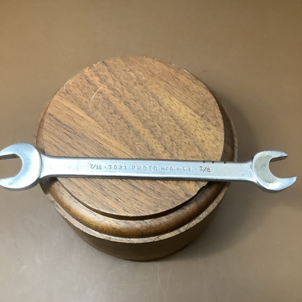Vintage Proto 3021 3/8 x 7/16 Notched Open End Wrench USA Made