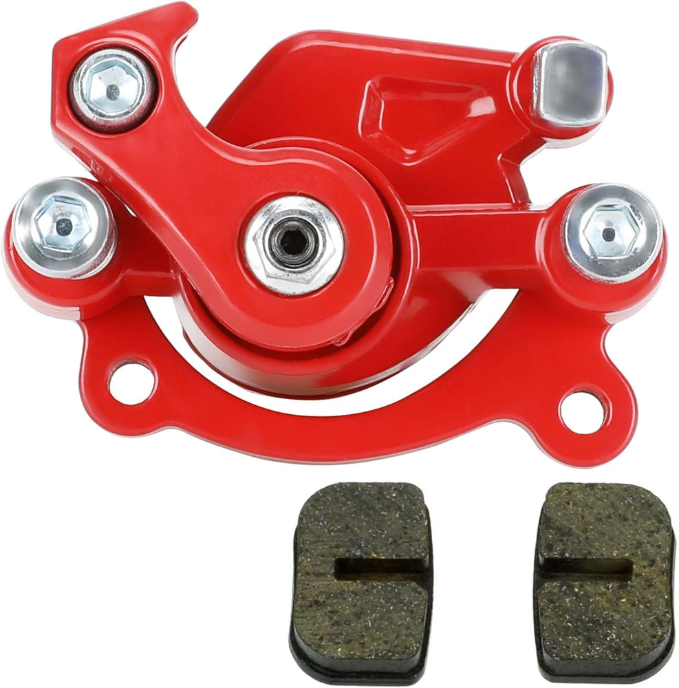 Red Rear Disc Brake Caliper with One Pairs Spare Brake Pads for Predator