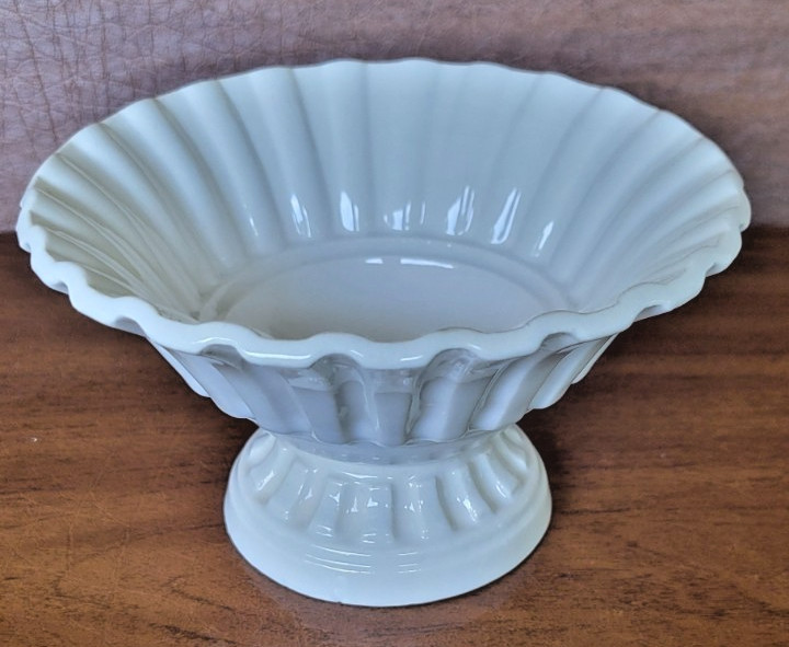 MCM Miramar White Art Deco Pedestal Planter Vase Decor Bowl