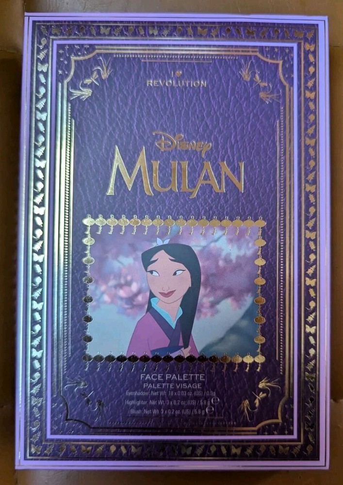 I HEART REVOLUTION X DISNEY MULAN EYE & FACE PALETTE -EYESHADOW BLUSH Makeup NEW