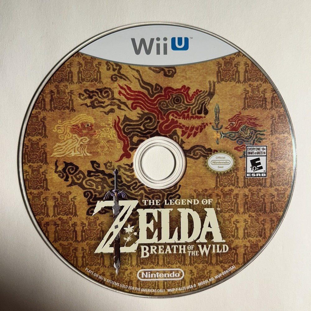 The Legend of Zelda: Breath of the Wild (Wii U, 2017) Disc