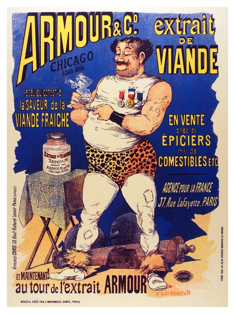 Amour extrait de viande Ad wall Decoration. Graphic Interior Art design. 3270