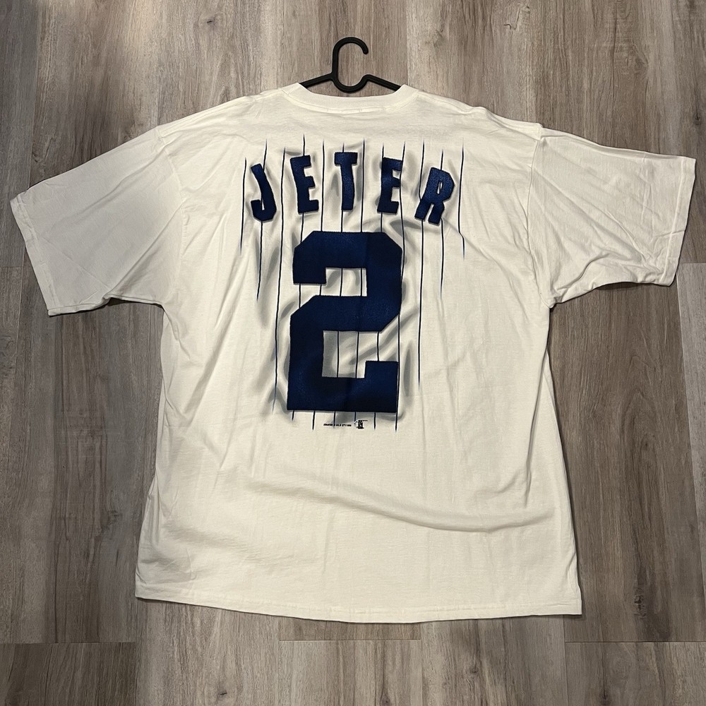 NWT RARE VTG New York Yankees Derek Jeter T Shirt Jersey Size XXL 2XL MLB NYY