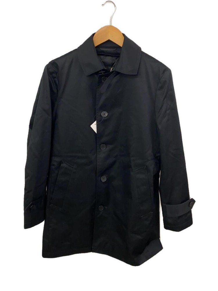 Nano Universe With Quilted Liner/Trench Coat/S/Polyester/Blk/Plain/Nuc92Cot002Tn