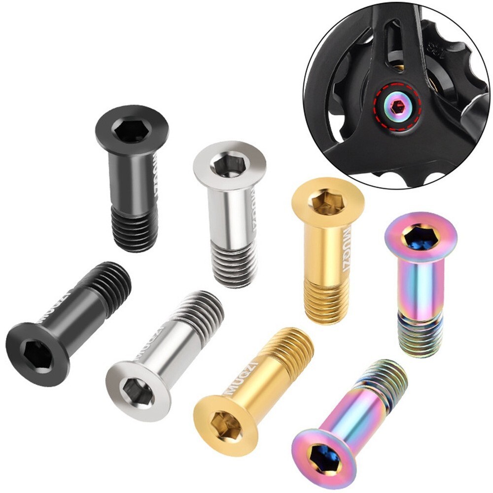 Long Lasting Titanium Bolts for Rear Derailleur Wheel Pulleys Set of 2