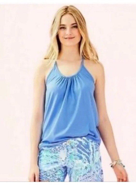 Lilly Pulitzer Lacy Tank Top Seaspray Blue Size Small NWT