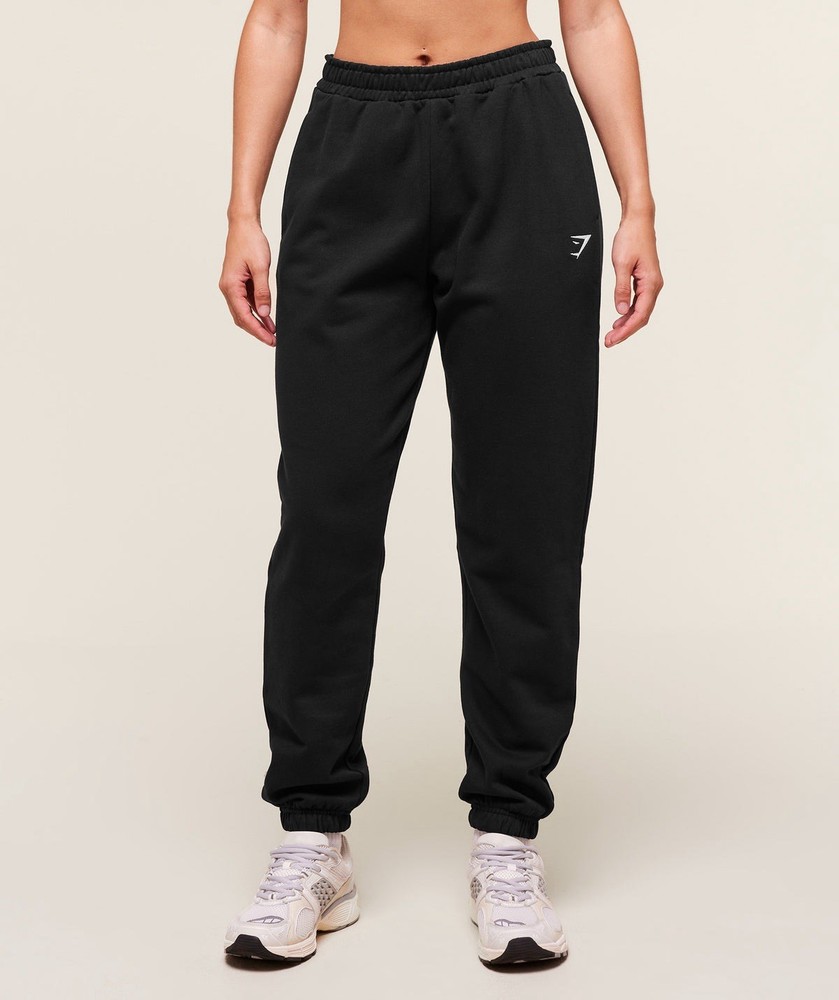 Men’s Black Crest Joggers Gymshark- Size M