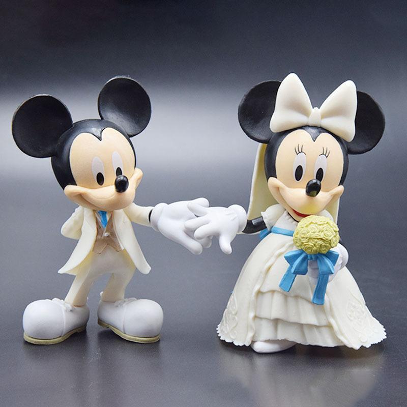 Figurine Couple Mouse Plastic Multicolor Small Modern Carved Free Stand Decor