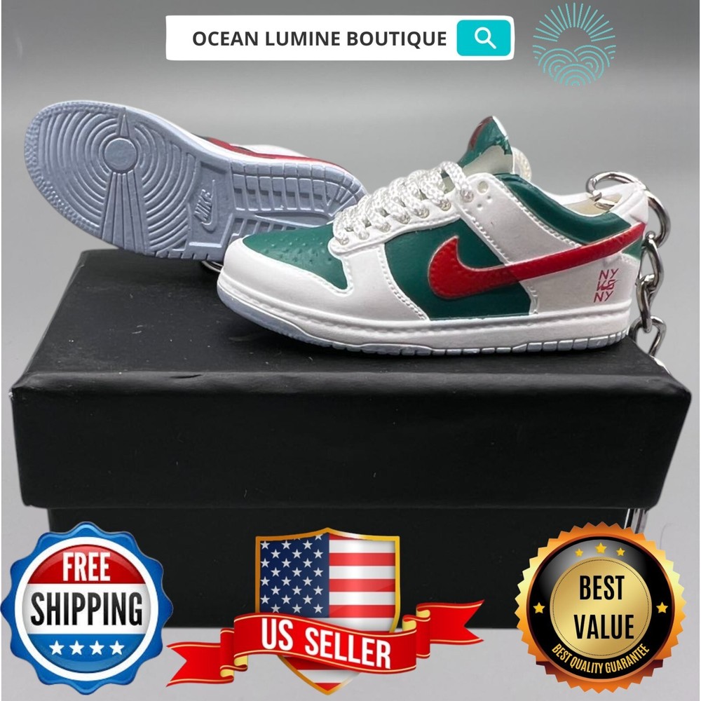 SB DUNK 3D Mini Sneaker Keychain, Jordan Sneaker Collectible, Box Options
