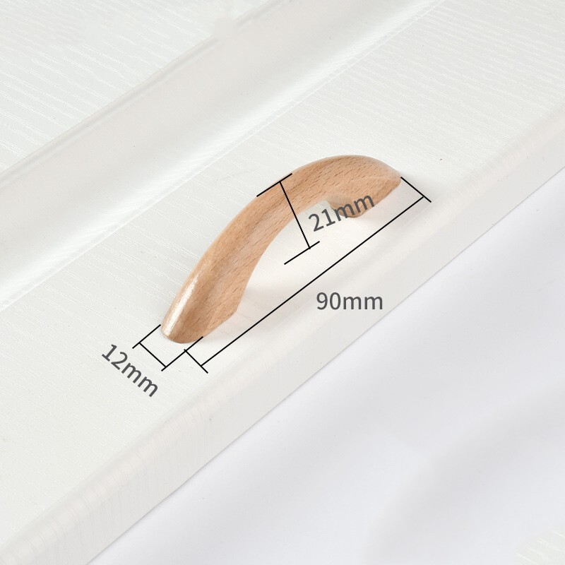 2Pcs Drawer Pulls, 90mm Wood Dresser Handles Door Knob for Furniture Part