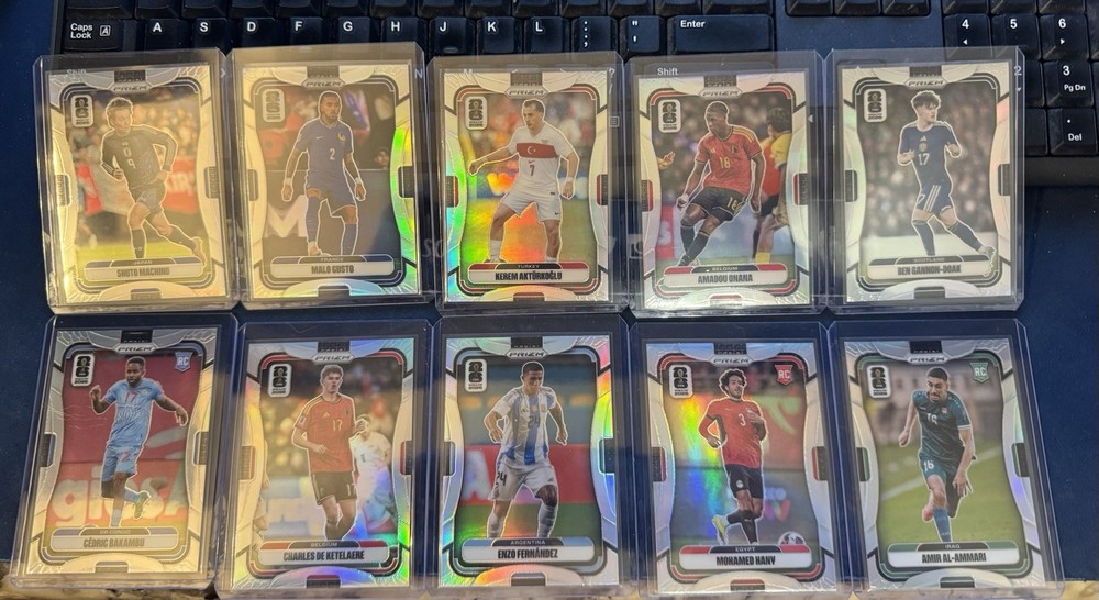 2026 Panini Prizm FIFA World Cup Soccer (18) Card Lot, All Silver/hyper/inserts
