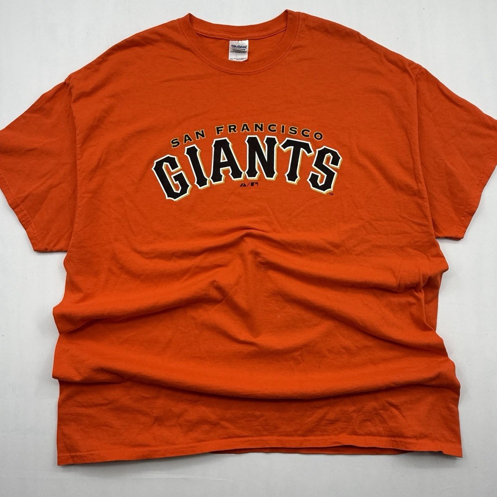 San Francisco Giants Orange T Shirt Mens 2XL 100 Percent Cotton MLB Baseball