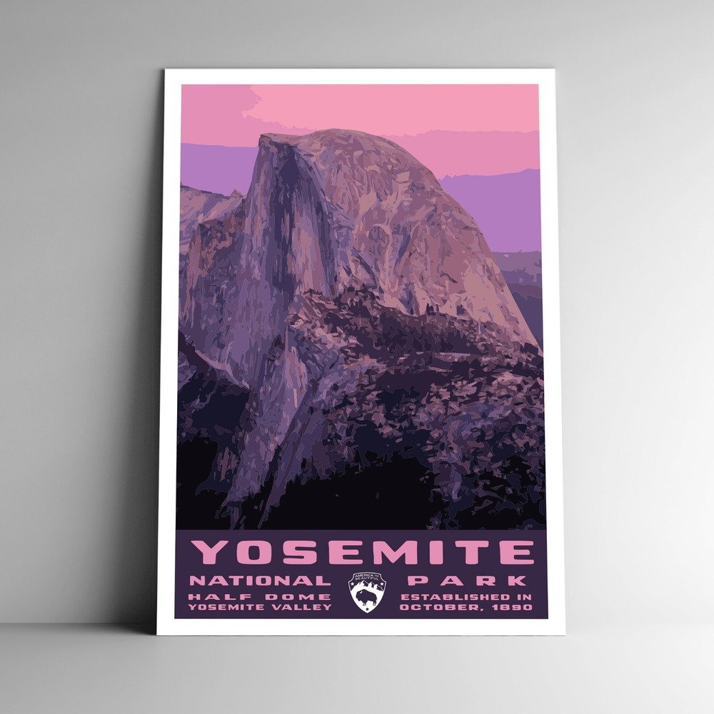 Yosemite National Park Travel Poster / Postcard California USA Multiple Sizes
