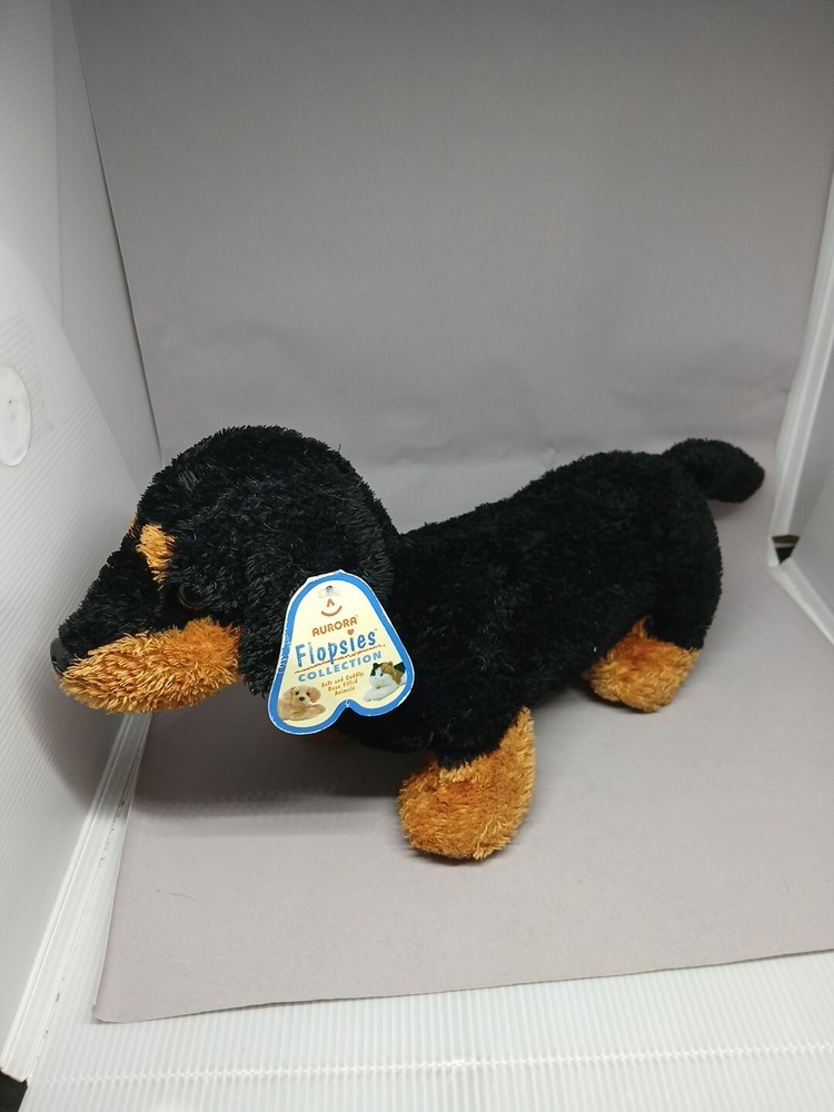 Aurora Sausage the Dachshund Plush Puppy Dog Weiner Dog w/ Tag Flopsies 31010