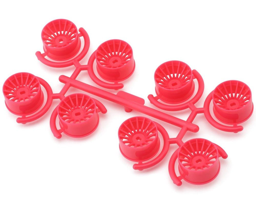 Yeah Racing Mini-Z AWD 11mm Multi-Spokes Wide Rims Set (Florescent Pink)(0mm/+1mm/+2mm/+3mm)