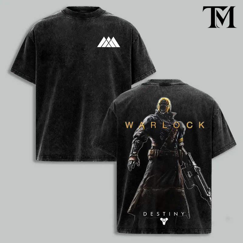 Destiny 2 Vintage Graphic Tee Oversized Cotton Unisex Heavyweight Retro Gamer 2