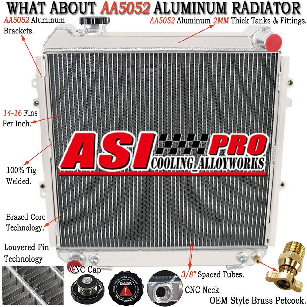 3-Core Upgrade Radiator Fit Toyota 4 Runner Pickup DLX SR5 V6 3.0L 1988-1995 USA