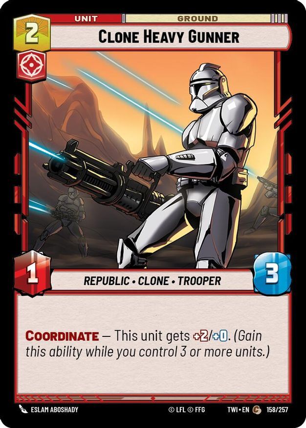 Star Wars Unlimited Clone Heavy Gunner (158/596) Twilight of the Republic LP