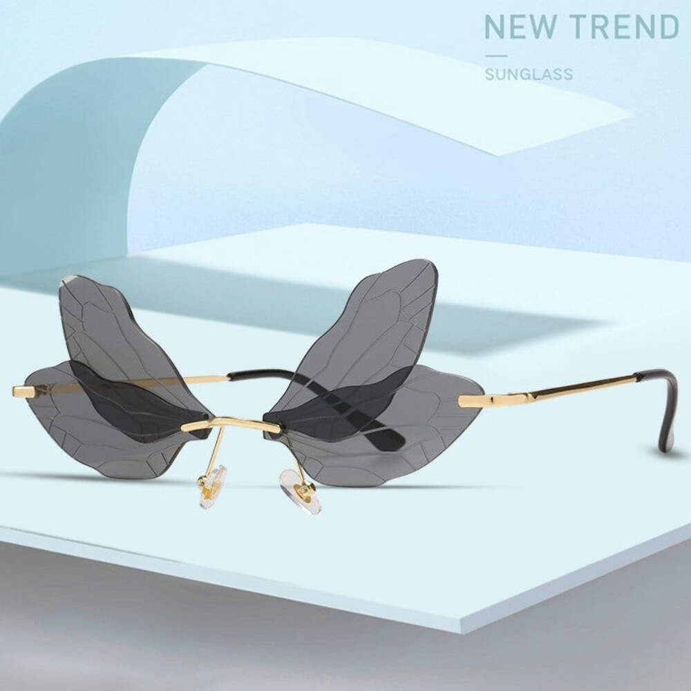 Trendy Sunglasses: Exaggerated Gradient, Metal Frame, AC Lens, Personality, Hip