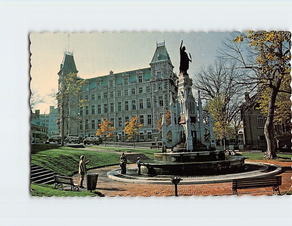 Postcard Monument de la Foi Place d Armes Quebec City Canada