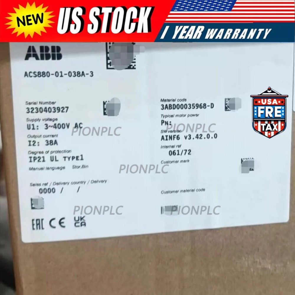 ACS880-01-038A-3 New ABB Frequency Converter ACS880-01-038A-3 Fast Shipping 1pcs