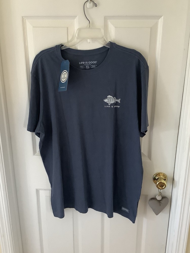 Life is Good Men’s Crusher-Lite Fish T-Shirt Size XL, NWT Diversified Portfolio