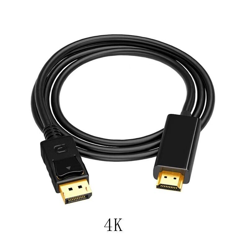 4K DP to HDMI Cable 60Hz 2160P HDR Audio Video Adapter 25.92Gbps