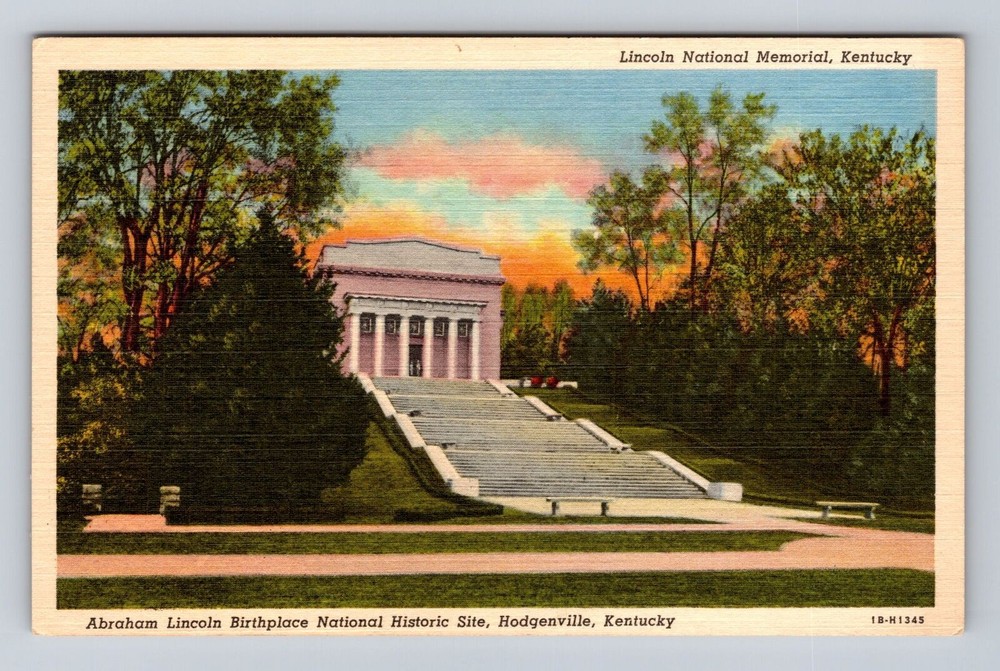 Hodgenville KY-Kentucky, Lincoln Birthplace National Memorial, Vintage Postcard