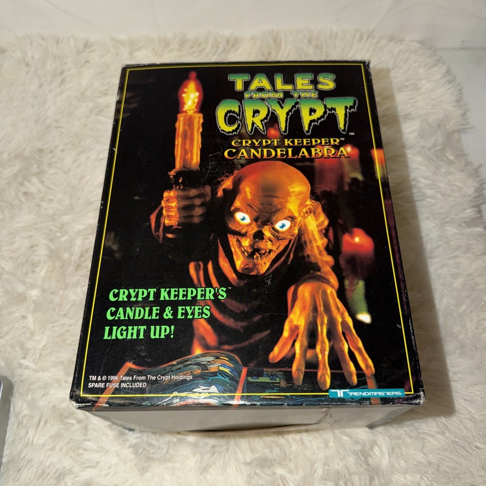 Tales From The Crypt Candelabra 11.5”Crypt Keeper Light Up W/ Box Halloween 1996