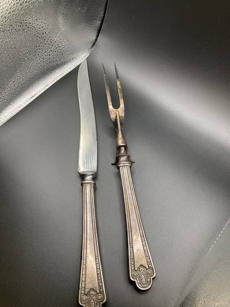 Vintage Reed And Barton Carving Set Knife /Fork Rare