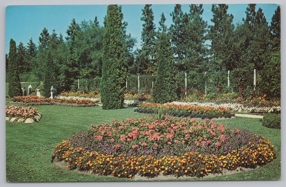 State View~Duncan Gardens Manito Park Spokane WA~Vintage Postcard
