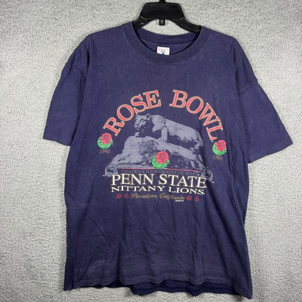 Vintage 1995 Rose Bowl Penn State Nittany Lions T-Shirt Delta XL Navy USA Made