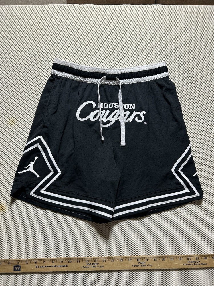 Nike Houston Cougars Jordan Diamond Dri-Fit Basketball Shorts Black Men’s XL