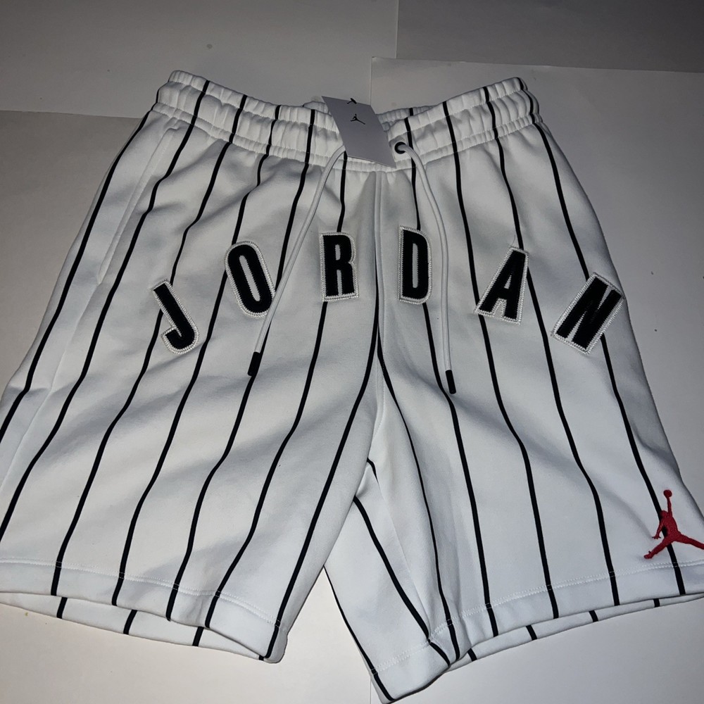 Jordan Brooklyn Diamond 45 Fleece Shorts Men’s Sz M White IB8820-121 $60 NEW