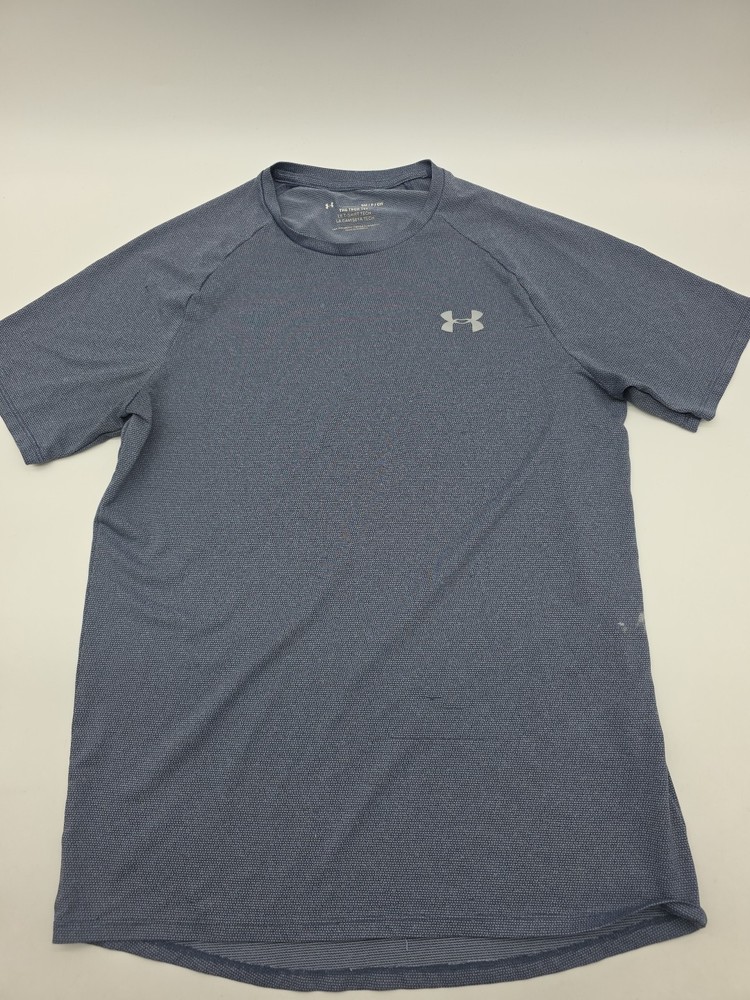 Under Armour T-Shirt Men Small Logo Tee Blue. #39245