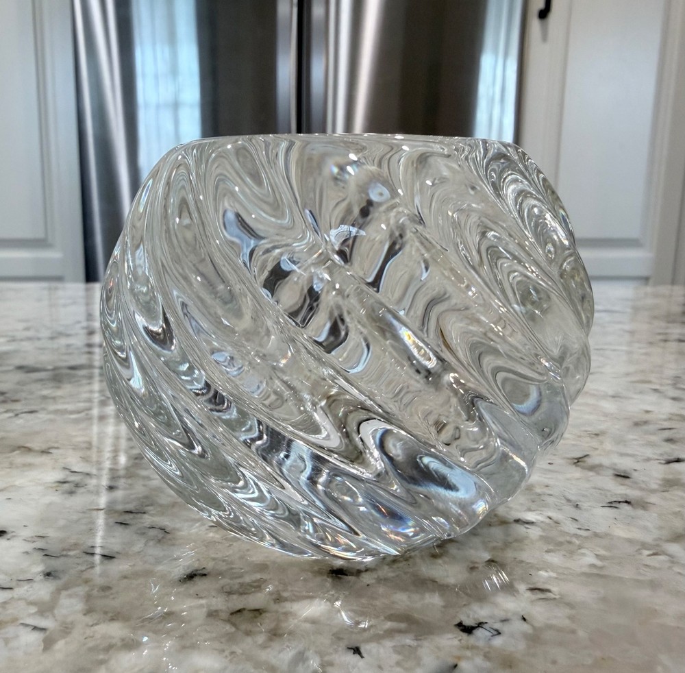 Partylite Illusions Swirl Clear Glass Votive Tealight Candle Holder P0463 Single