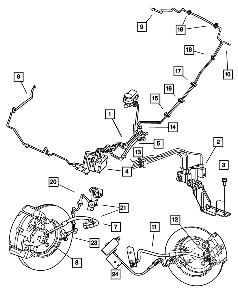 Genuine Mopar Brake Hose Right Front 4779164AA