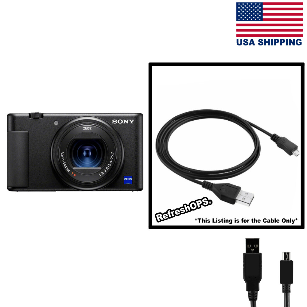 Sony - ZV-1 20.1-Megapixel Digital Camera  USB Cable Transfer Cord Replacement
