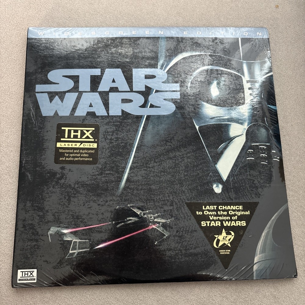 Star Wars A New Hope IV THX Laser Disc Widescreen Edition (1995) Shrink stickers