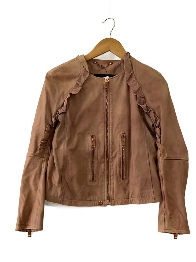Diesel Leather Jacket Blouson/S/Leather/Pnk/With Discoloration 3505