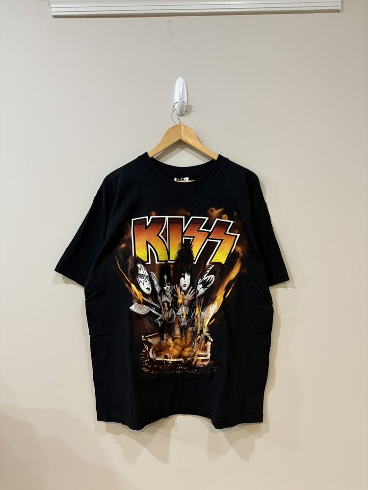 Vintage KISS Psycho Circus Live in 3D 1998 MN Concert T-Shirt XL Black Band Tee